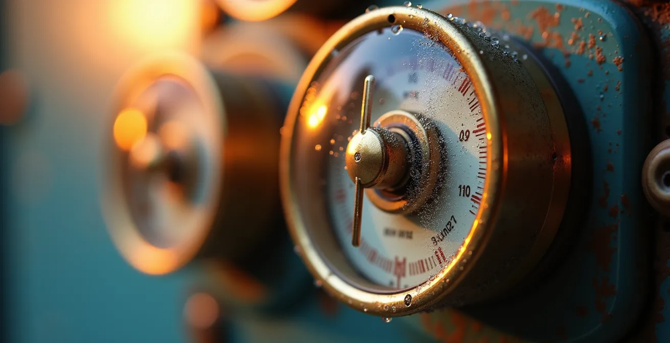 Visualisation des fluctuations de température causées par une fournaise surdimensionnée dans une maison