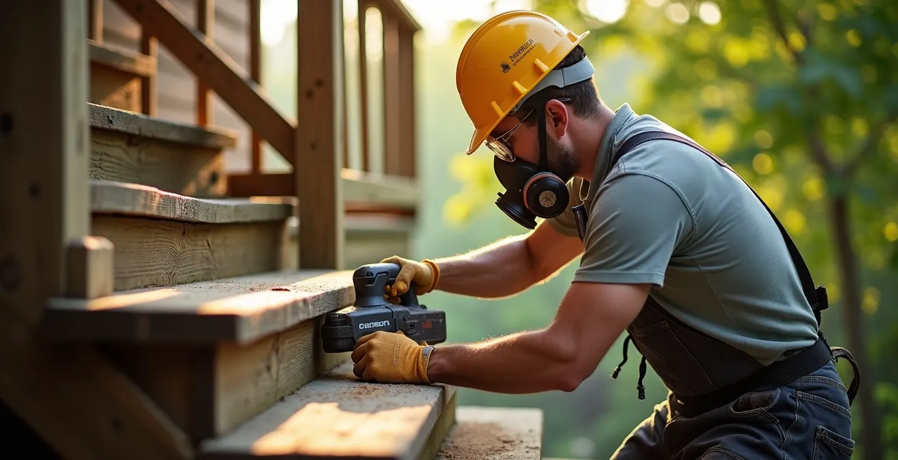 Équipement de protection avec masque P100 pour sablage sécuritaire