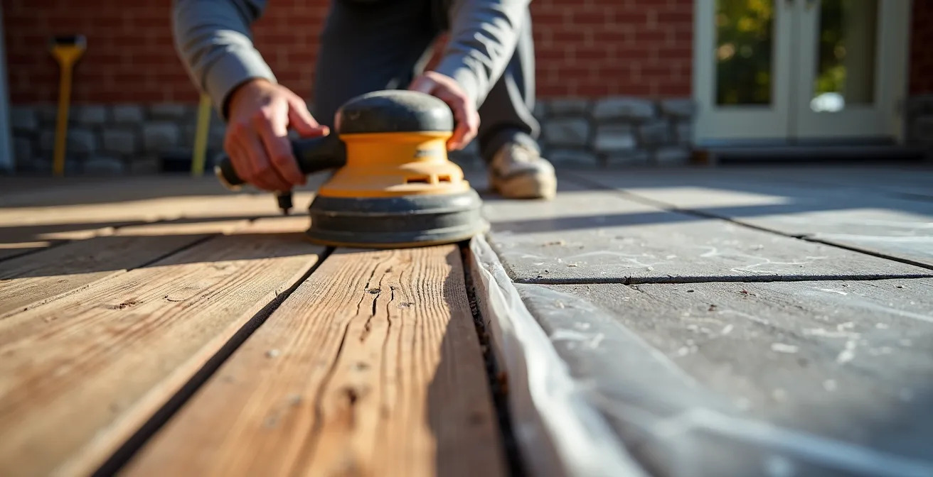 Protection des fondations en pierre lors du sablage d'un patio attenant