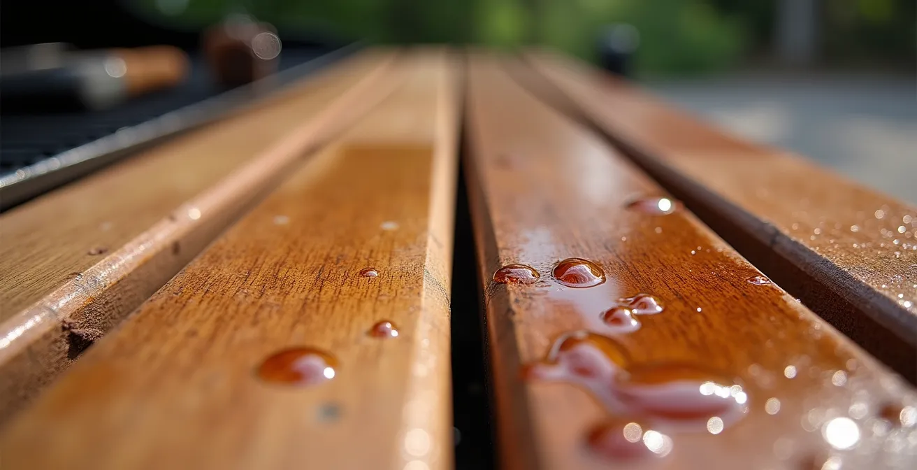 Test comparatif de résistance aux taches sur échantillons de composite cappé et non-cappé