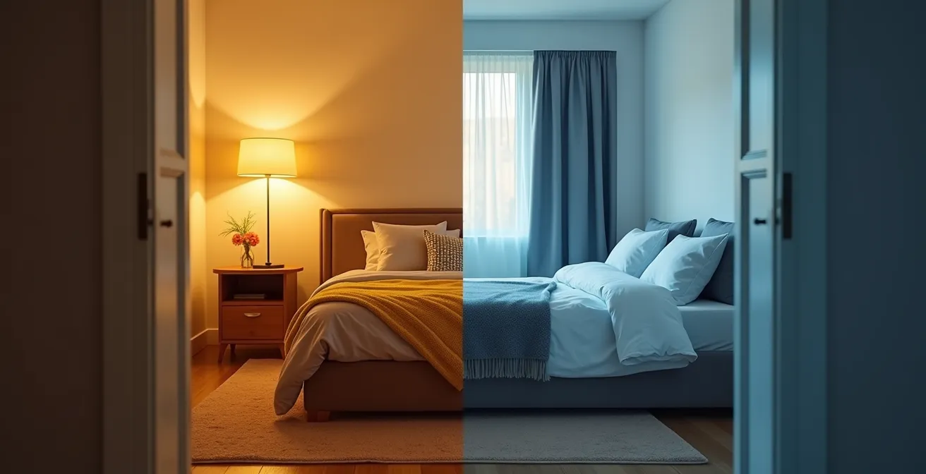 Schéma visuel montrant différentes zones de température dans une maison québécoise